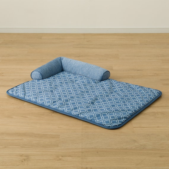 ペット消臭・滑り止め付き 接触冷感ペットあごのせ枕付マット L (NクールWSP L S253) 4枚目画像