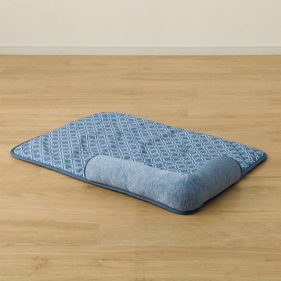 ペット消臭・滑り止め付き 接触冷感ペットあごのせ枕付マット L (NクールWSP L S253) 5枚目画像