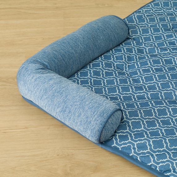 ペット消臭・滑り止め付き 接触冷感ペットあごのせ枕付マット L (NクールWSP L S253) 6枚目画像