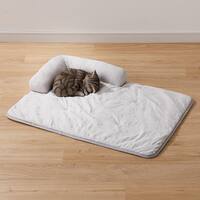 ペット消臭・滑り止め付き 夢見る雲 あごのせ枕付マット L