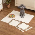 制菌・抗菌防臭 滑り止め付 起毛パズルマット 9枚 (アイボリー SN01 9P0.8) 1枚目画像