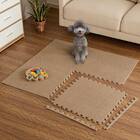 制菌・抗菌防臭 滑り止め付 起毛パズルマット 4枚 (ブラウン SN01 4P0.8) 1枚目画像