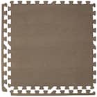 制菌・抗菌防臭 滑り止め付 起毛パズルマット 4枚 (ブラウン SN01 4P0.8) 4枚目画像