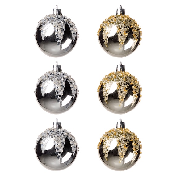 ボールオーナメント(ホワイトコート 6P Dn5AS)+オーナメントセット 3枚目画像