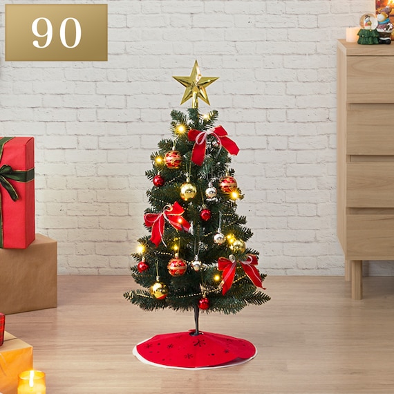 すぐに飾れるデコレーションセットツリー90cm(n5BF) 1枚目画像