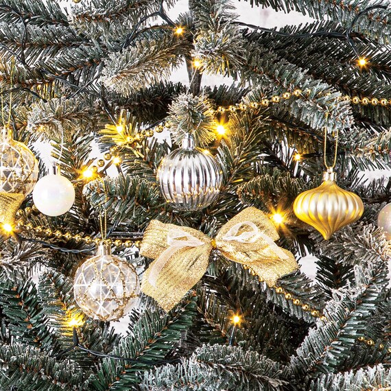 すぐに飾れるデコレーションセットツリースノー150cm(n5HH) 9枚目画像