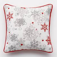 クッションカバースノーフレーク(n5JW)