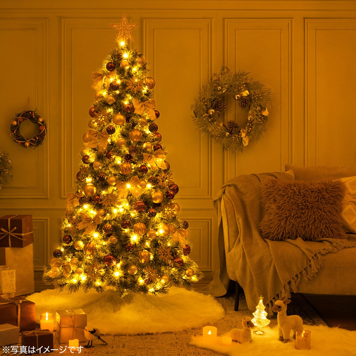 贅沢な飾り付け ゴージャスセットツリー(180cm EC n5GW) | ニトリ