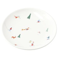 ラウンドプレート スキーヤー柄(18cm)