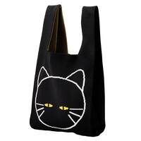 ニットトートバッグ（M デコネコ）