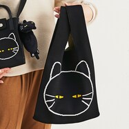 ニットトートバッグ デコネコ