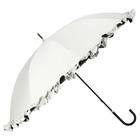 晴雨兼用 フリル長傘 50cm(ホワイト DH25) 1枚目画像
