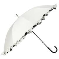 晴雨兼用 フリル長傘 50cm(ホワイト DH25)