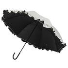 晴雨兼用 フリル長傘 50cm(ホワイト DH25) 4枚目画像