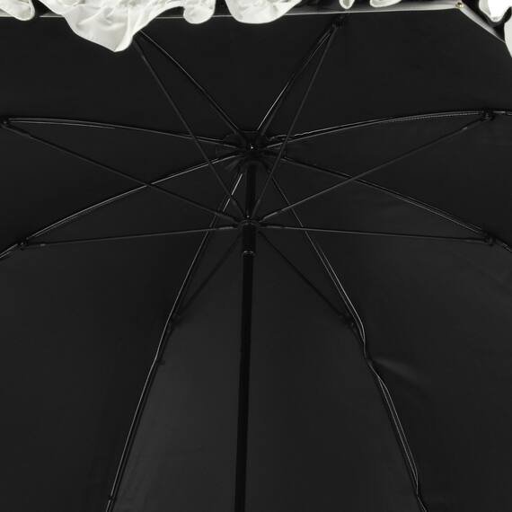 晴雨兼用 フリル長傘 50cm(ホワイト DH25) 6枚目画像