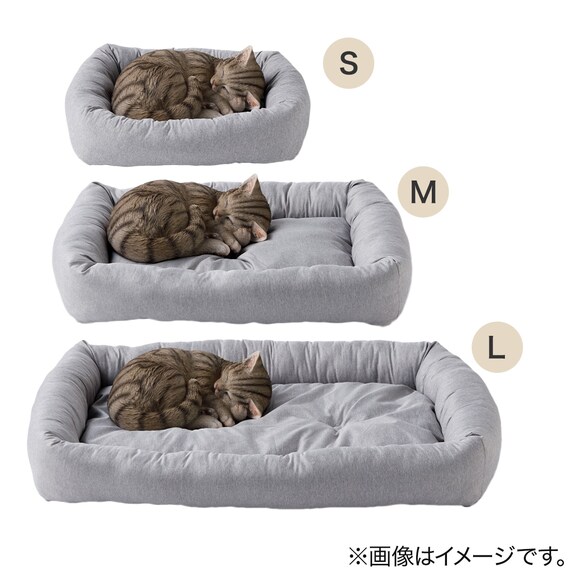 ペットベッド 四角型 M(PLAIN  M グレー) 14枚目画像