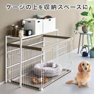 伸縮ペットケージ上ラック
