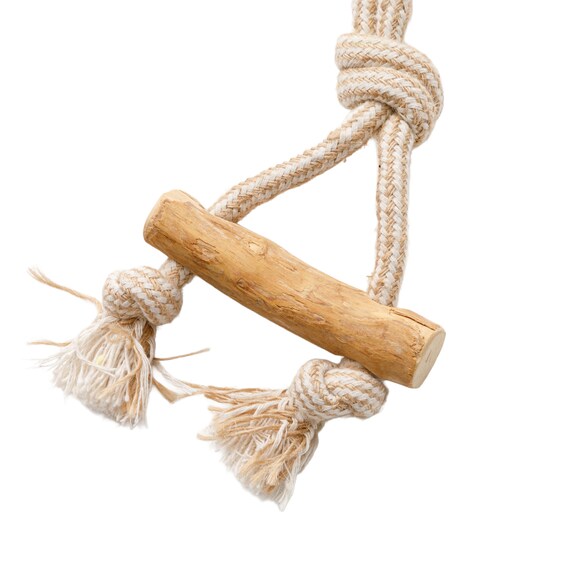 引っ張って遊べるドッグ用トイ(木製ロープ) 6枚目画像