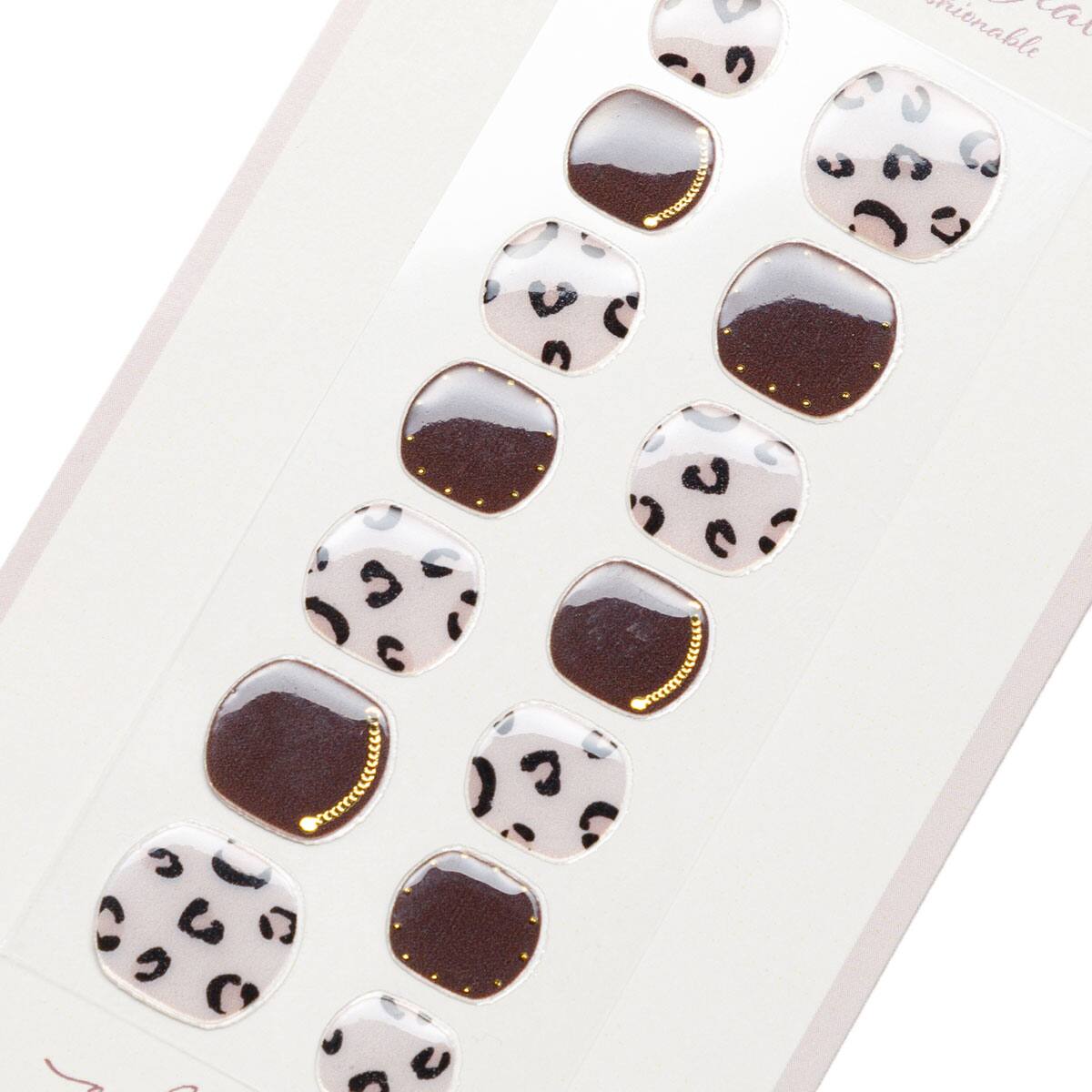ジェルネイルシール(25AW レオパードゴールド) 5点セット | ニトリ