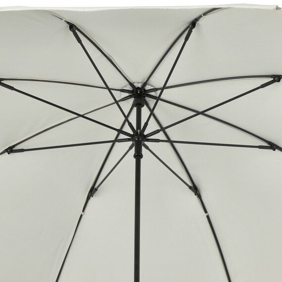 裏地がアイボリー色のUVウェーブ長傘(アイボリー YH5985) 6枚目画像