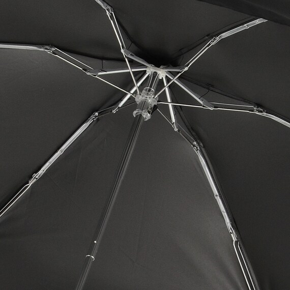 【晴雨兼用】UVカラビナコンパクト折りたたみ傘 (ブラック) 7枚目画像