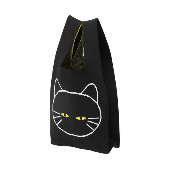 ニットトートバッグ （S デコネコ） 1枚目画像