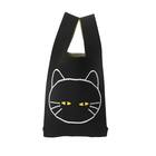 ニットトートバッグ （S デコネコ） 2枚目画像