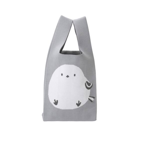 ニットトートバッグ（S シマエナガ） 2枚目画像