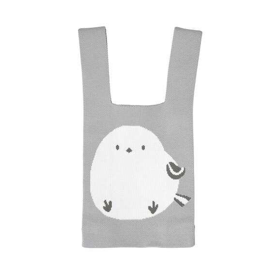 ニットトートバッグ（S シマエナガ） 5枚目画像