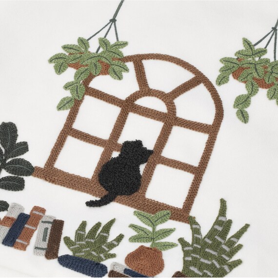 トートバッグ(ネコ刺繍) 5枚目画像