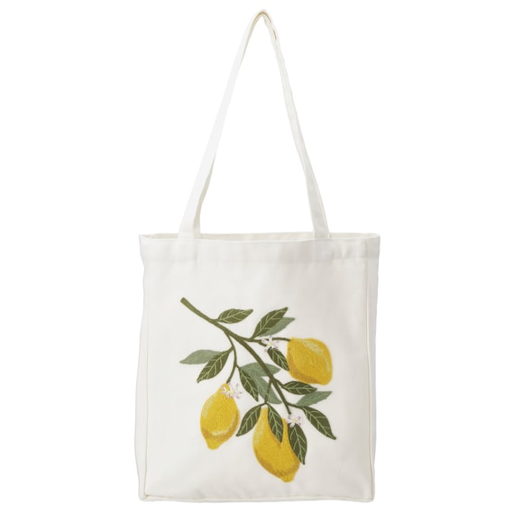 トートバッグ(レモン刺繍) 5枚目画像