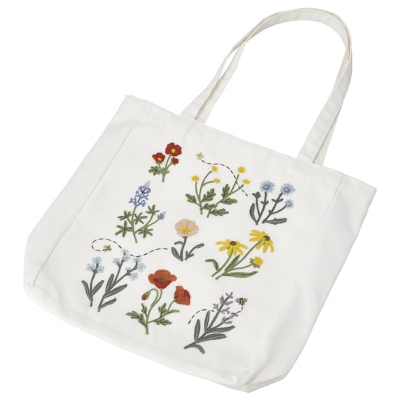 トートバッグ(花刺繍) 7枚目画像