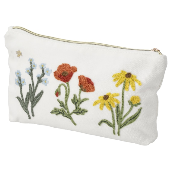 ポーチ(花刺繍) 1枚目画像