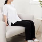 モダール半袖Tシャツ レディース ホワイト M 3枚目画像