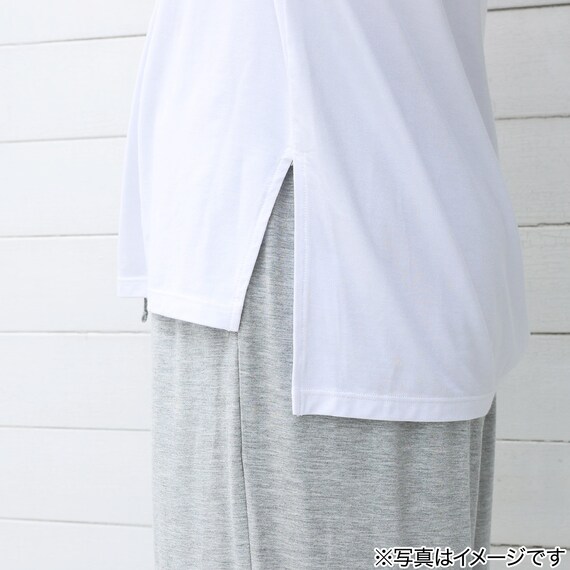 モダール半袖Tシャツ レディース ホワイト M 5枚目画像