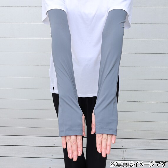 UVカット 冷感 アームカバー M( ダークグレー TY26) 2枚目画像