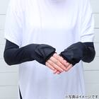 UVカット 冷感 指先カバー付きアームカバー(ブラック TY26) 2枚目画像
