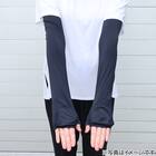 UVカット 冷感 指先カバー付きアームカバー(ブラック TY26) 4枚目画像