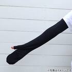 UVカット 冷感 指先カバー付きアームカバー(ブラック TY26) 5枚目画像