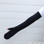 UVカット 冷感 指先カバー付きアームカバー(ブラック TY26) 5枚目画像