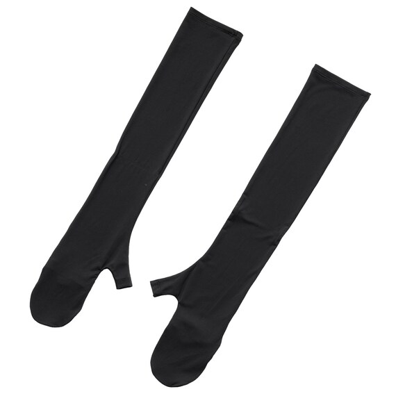 UVカット 冷感 指先カバー付きアームカバー(ブラック TY26) 7枚目画像