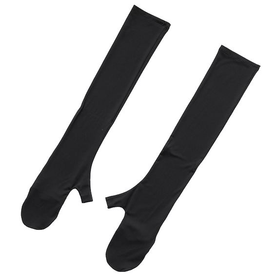 UVカット 冷感 指先カバー付きアームカバー(ブラック TY26) 7枚目画像