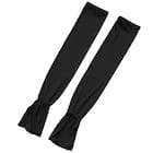 UVカット 冷感 リブフリル ロングアームカバー(ブラック TY26) 6枚目画像