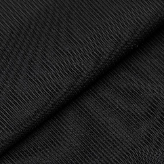 UVカット 冷感 リブフリル ロングアームカバー(ブラック TY26) 9枚目画像