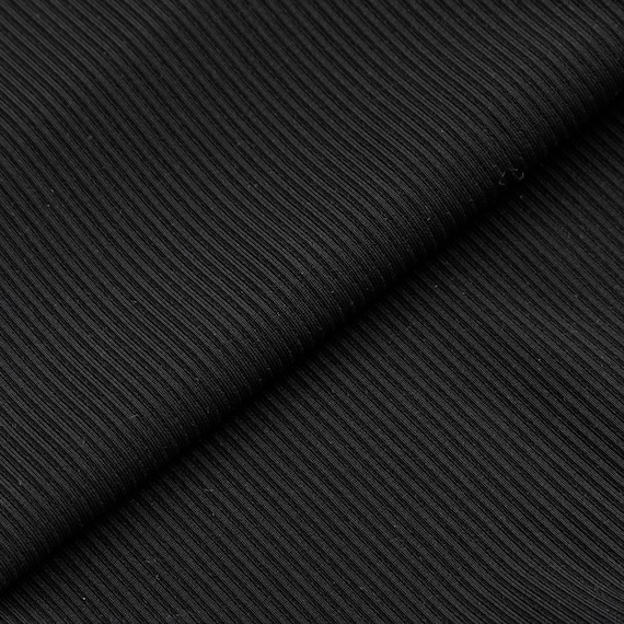 UVカット 冷感 リブフリル ロングアームカバー(ブラック TY26) 9枚目画像