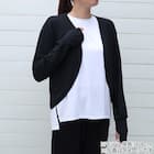 UVカット 冷感 リブボレロ(ブラック TY26) 2枚目画像