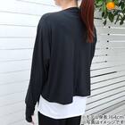 UVカット 冷感 リブボレロ(ブラック TY26) 3枚目画像