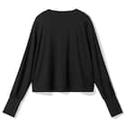 UVカット 冷感 リブボレロ(ブラック TY26) 6枚目画像