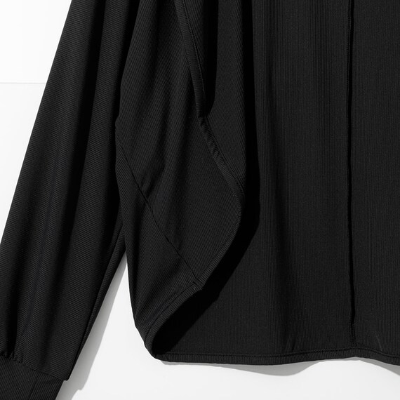 UVカット 冷感 リブボレロ(ブラック TY26) 8枚目画像