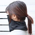 UVカット 冷感 リブネックカバー(ブラック TY26) 3枚目画像